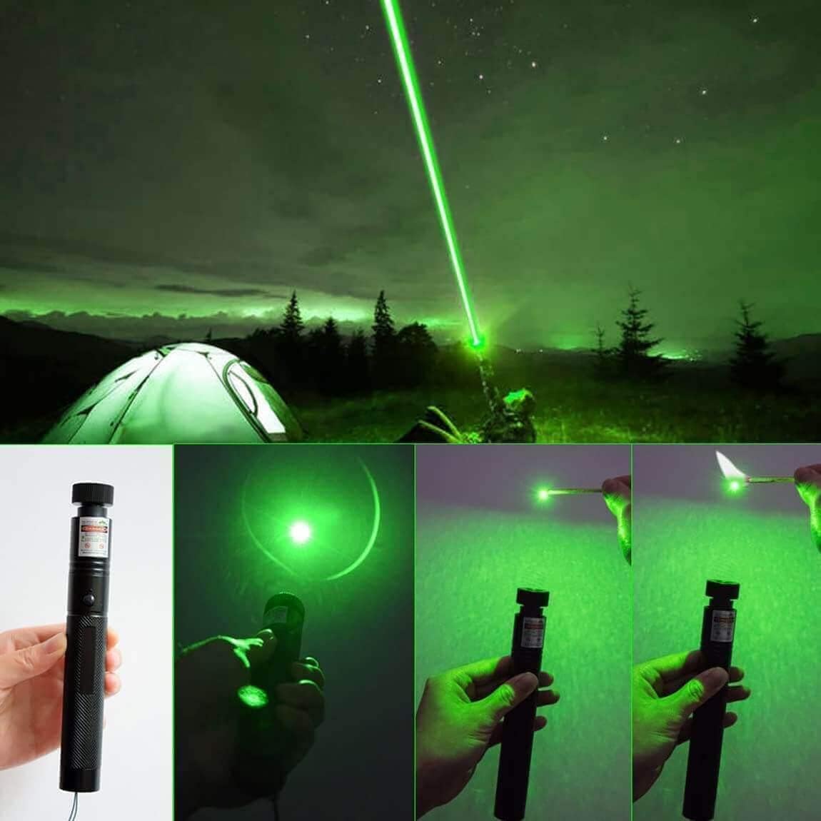 Vizdy Multifunction Camping Lantern Black [Energy Class A++] Smart Green Laser