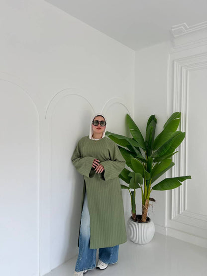 دريس طويل  بفتحة أمامية – فريسكا مستورد، One Size حتى 80 كغ