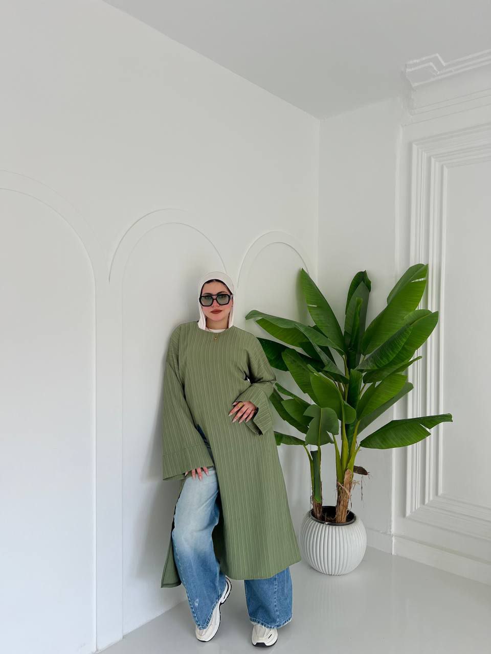 دريس طويل  بفتحة أمامية – فريسكا مستورد، One Size حتى 80 كغ