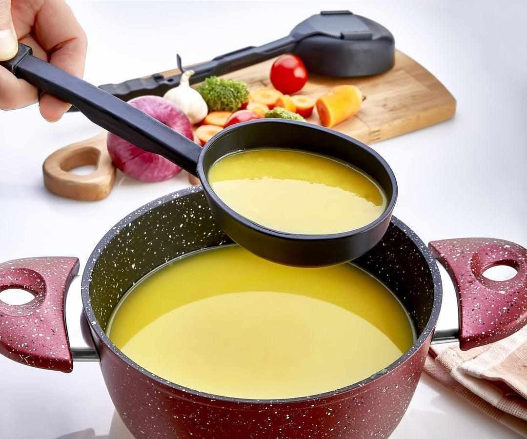 3 in 1 Trio Dispenser - Scoop, Spoon, and Strainer in One 