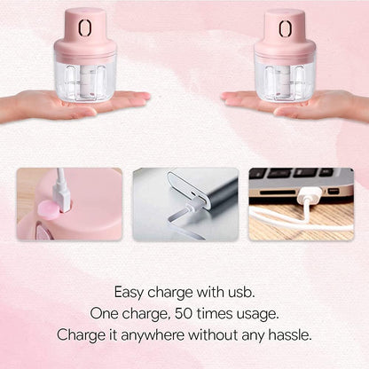250ml Mini Electric Garlic Chopper - 220W High Efficiency USB Portable Food Blender! 