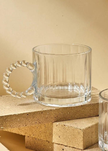 Bubbly Glass Tea Set - 6 Pieces with a Modern and Elegant Design | Versatile for Hot and Cold Drinks!