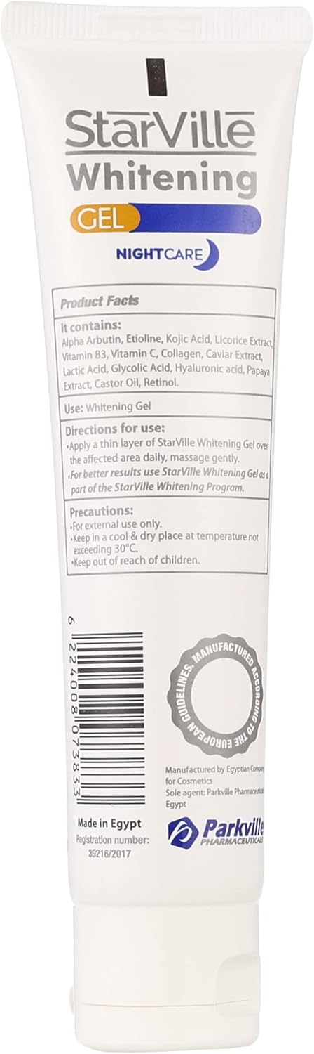 Starville lightening cream contains Alpha Arbutin, unifies and lightens skin tone, 60 grams 