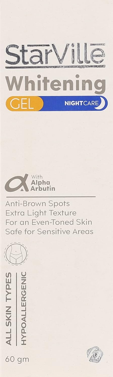 Starville lightening cream contains Alpha Arbutin, unifies and lightens skin tone, 60 grams 
