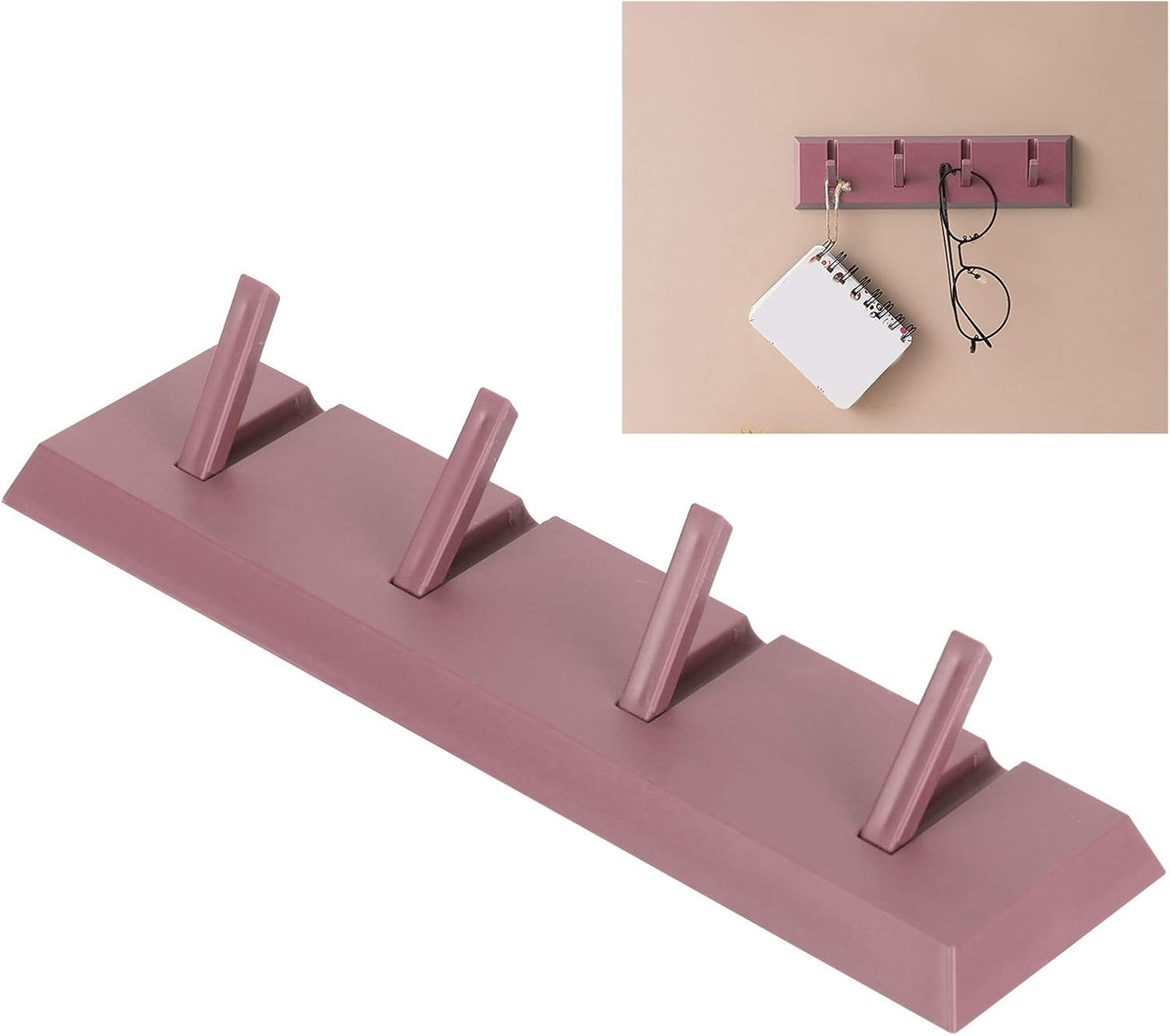 Multi-purpose wall hanger with weight capacity in different colors - modern and elegant design for perfect organization!