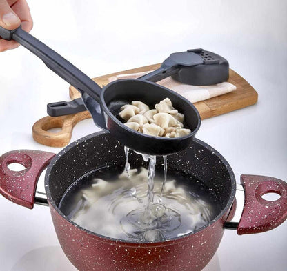 3 in 1 Trio Dispenser - Scoop, Spoon, and Strainer in One 