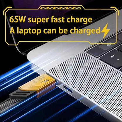 وصلة شاحن 4*1 USB-C بطول 1 متر (3.3 قدم) - شحن سريع 4 في 1 PD حتى 65 وات
