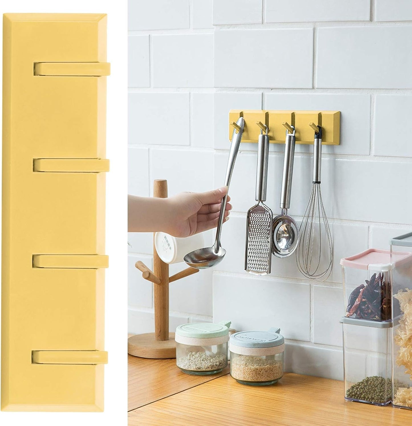 Multi-purpose wall hanger with weight capacity in different colors - modern and elegant design for perfect organization!
