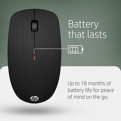 ماوس لاسلكي HP X200 – ريسيفر USB – تردد 2.4 جيجاهرتز – بطارية تدوم 18 شهر – تصميم مريح لليد اليمنى واليسرى – متوافق مع ويندوز وماك