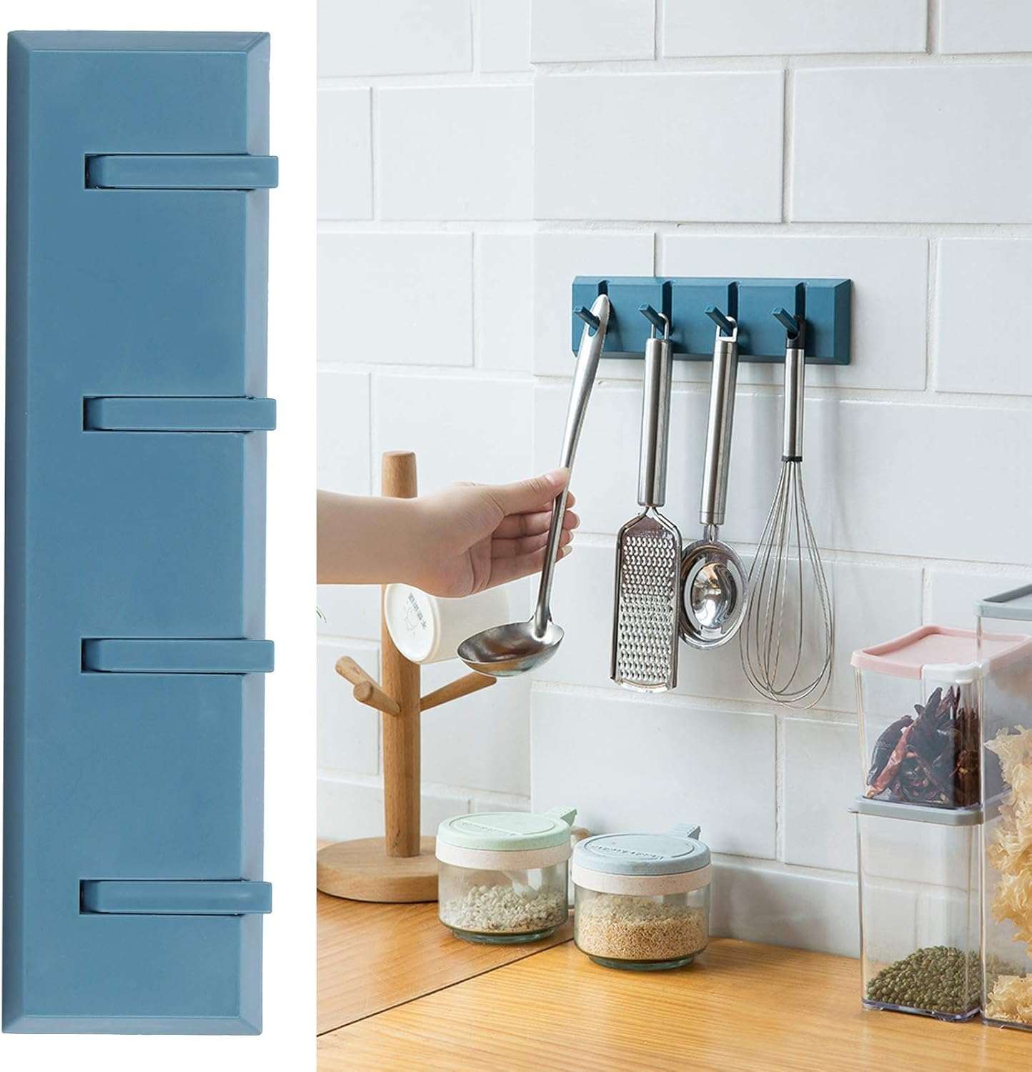 Multi-purpose wall hanger with weight capacity in different colors - modern and elegant design for perfect organization!