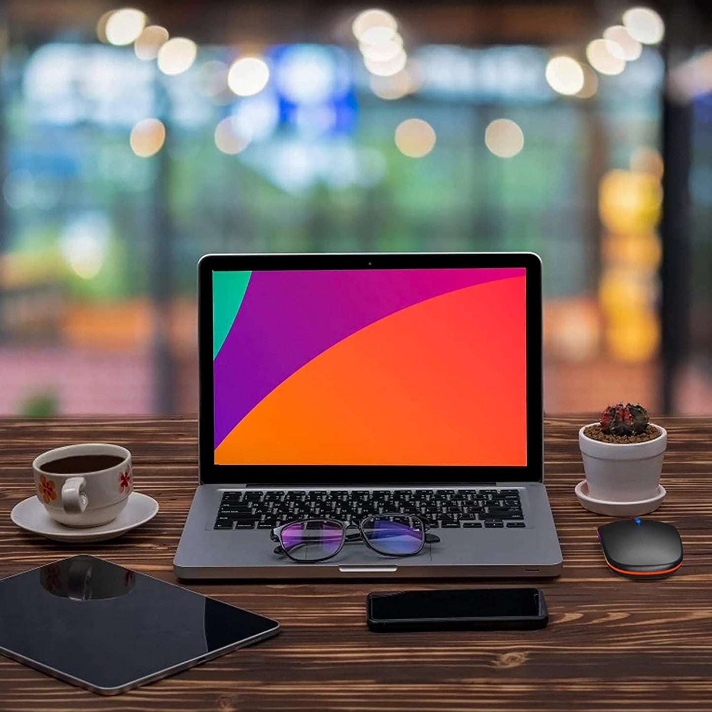 ماوس لاسلكي للابتوب من فوجاسي – بلوتوث 2.4 جيجا هرتز – قابل لإعادة الشحن مع محول USB-A إلى USB-C – 3 أزرار – تصميم أنيق
