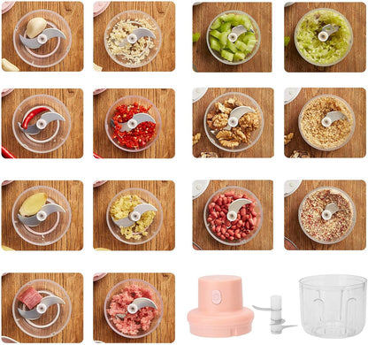 250ml Mini Electric Garlic Chopper - 220W High Efficiency USB Portable Food Blender! 