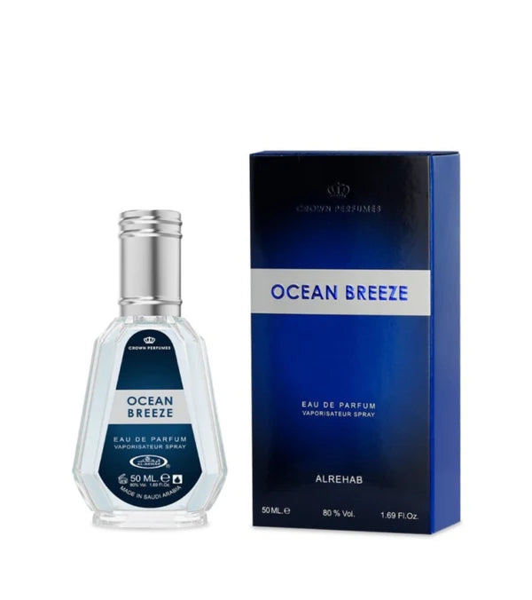 عطر أوشن بريز - من شركة الرحاب - أو دي بارفان سبراي - للرجال - 50 مل
