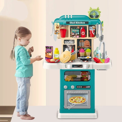 Talented Chef Kids Kitchen - Large 64 Piece Playset | Lights &amp; Sounds | Opening Oven &amp; Fridge | Perfect Gift for Boys &amp; Girls