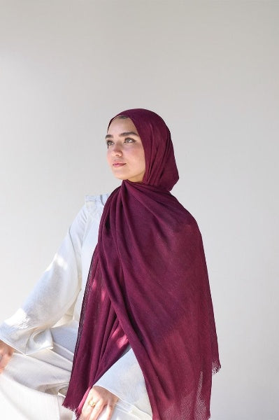 طرحة تايلاندي ساده - خامة قطن شاش ناعم - 200×75 سم
