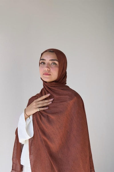 طرحة تايلاندي ساده - خامة قطن شاش ناعم - 200×75 سم