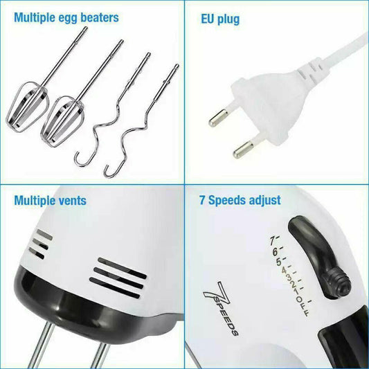 180W Electric Egg Beater - 7 Speeds and Multiple Options 