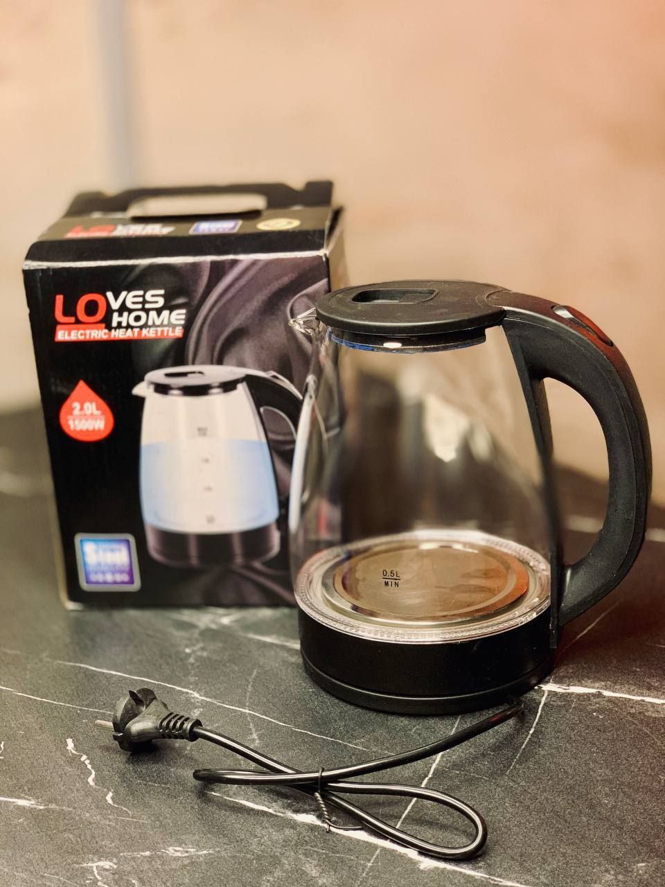 Pyrex Illuminated Kettle - 2L Capacity, High Quality and Elegant Design 