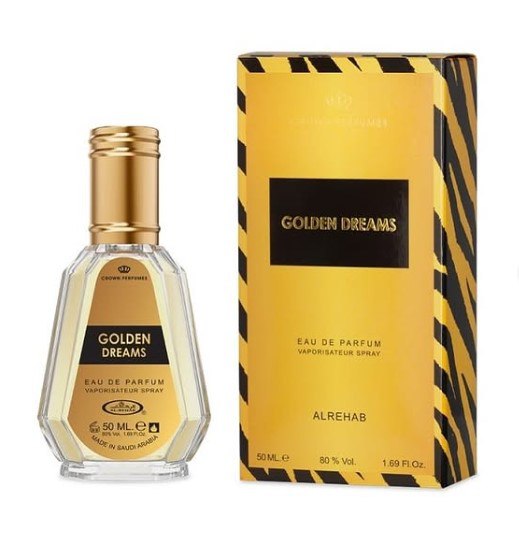 عطر جولدن دريمز  - من شركة الرحاب - أو دي بارفان سبراى -حريمي- 50 مل