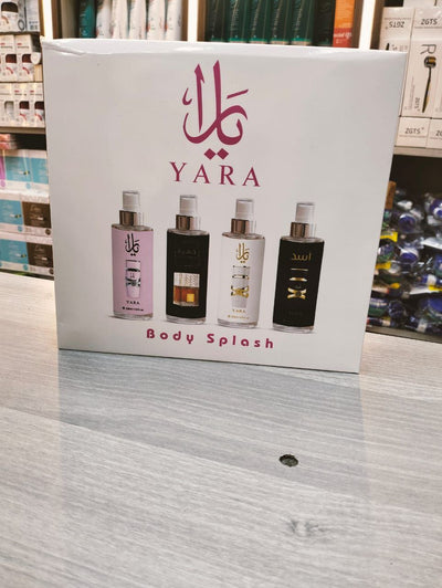 بوكس بادي سبلاش يارا – 4 عبوات × 125 مل | مزيج فاخر من العطور الخليجية الأصيلة