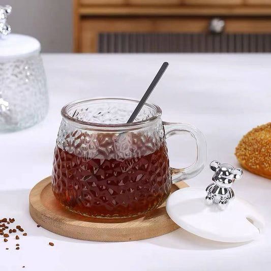 Teddy Bear Glass Mug - 300ml 