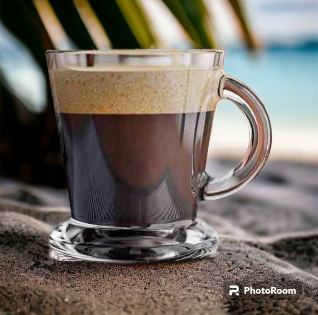 Lychee Mug Set, Clear Glass Mug, Elegant Design, Set of 6 - Every Sip Has a Different Taste!