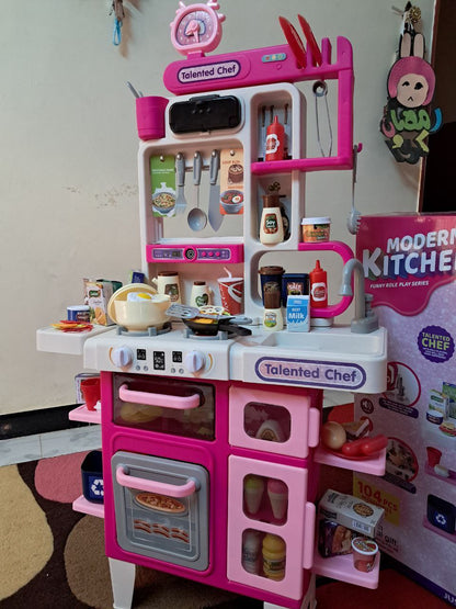 Giant Kids Kitchen - Height 101 cm - Pink and Green 