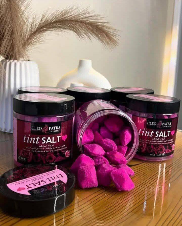 Cleopatra pedicure salts - to remove dead skin and soften the feet - pink color - 500 ml 