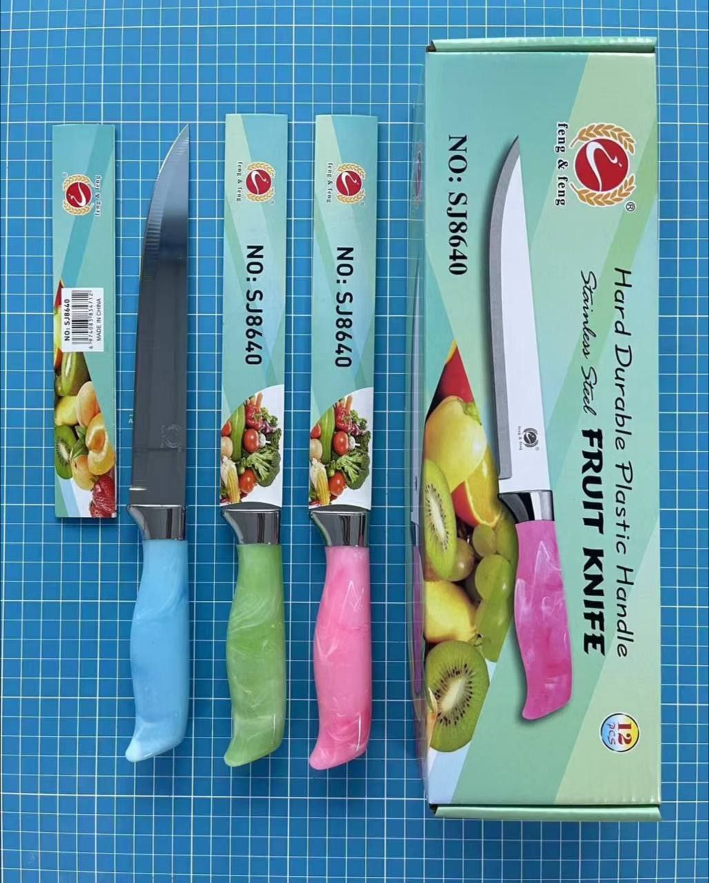 Lux Ceramic Sharp Knife Set, 3 Sizes - For professional shawarma, cake, and bread cutting!