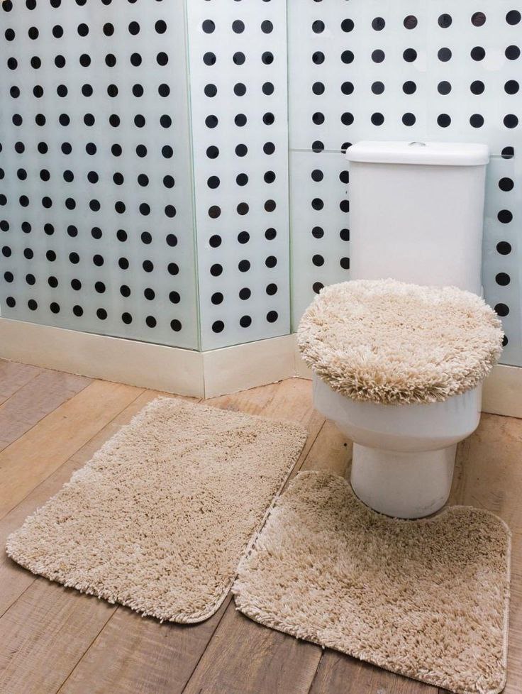 Imported 3-piece bathroom set - soft, non-slip shag | Luxury and comfort in every detail!