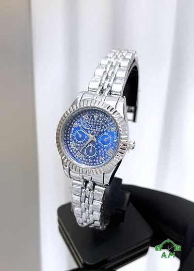 &nbsp;ROLEX - ساعة نسائي سلفر – ستانلس ستيل – متعددة الألوان