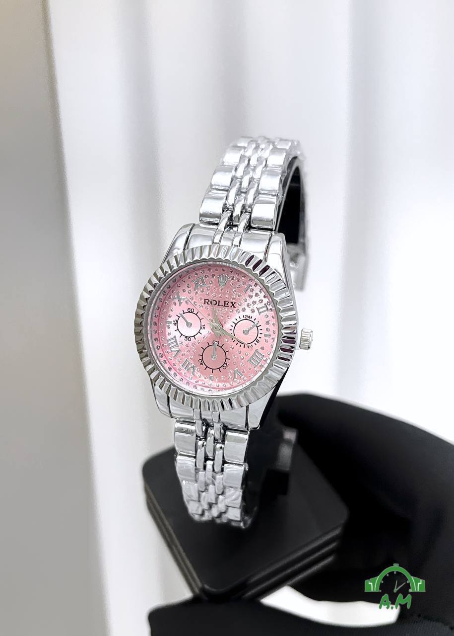 &nbsp;ROLEX - ساعة نسائي سلفر – ستانلس ستيل – متعددة الألوان
