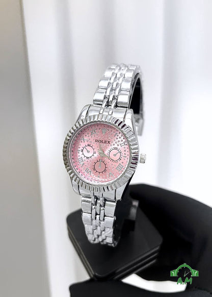 &nbsp;ROLEX - ساعة نسائي سلفر – ستانلس ستيل – متعددة الألوان