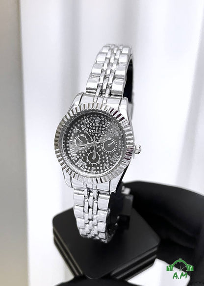 &nbsp;ROLEX - ساعة نسائي سلفر – ستانلس ستيل – متعددة الألوان