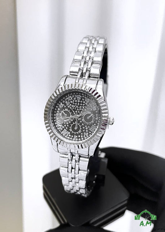 &nbsp;ROLEX - ساعة نسائي سلفر – ستانلس ستيل – متعددة الألوان