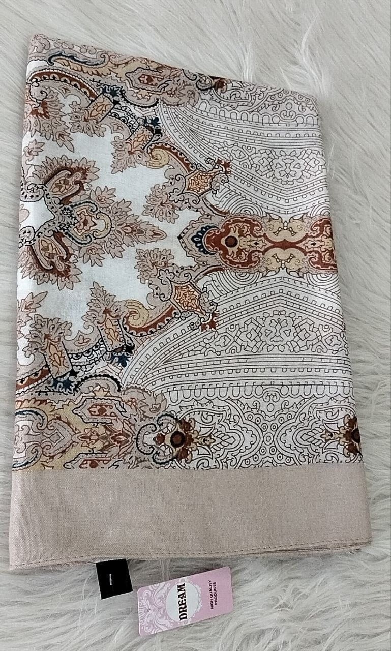 طرحه قطن تركي ناعم - رسمه عصريه - مقاس 200×75