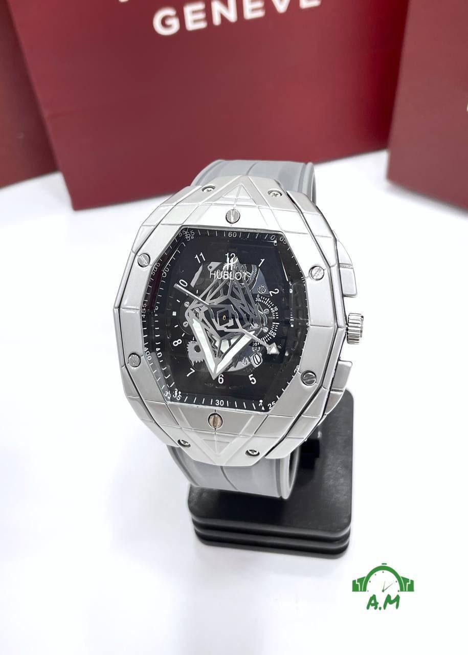HUBLOT Original ساعه رجالي – ربر لوكس – متعددة الألوان – مقاس 45
