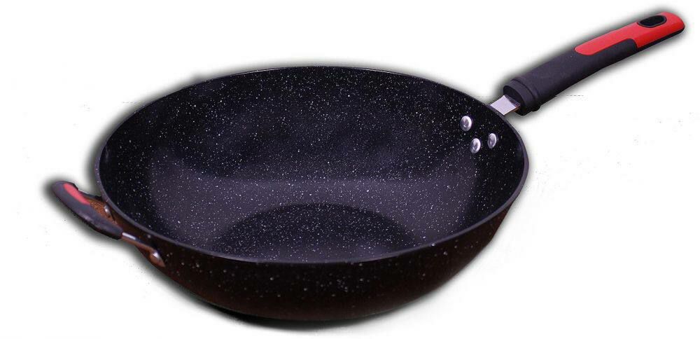 32cm Deep Frying Pan - Premium Heavy Material and Practical Front Handle 