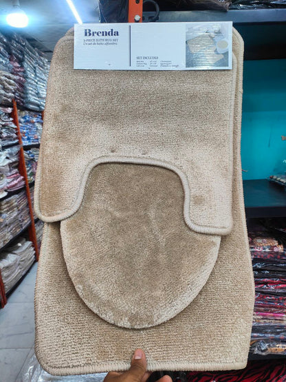 Imported 3-piece bathroom set - soft, non-slip shag | Luxury and comfort in every detail!