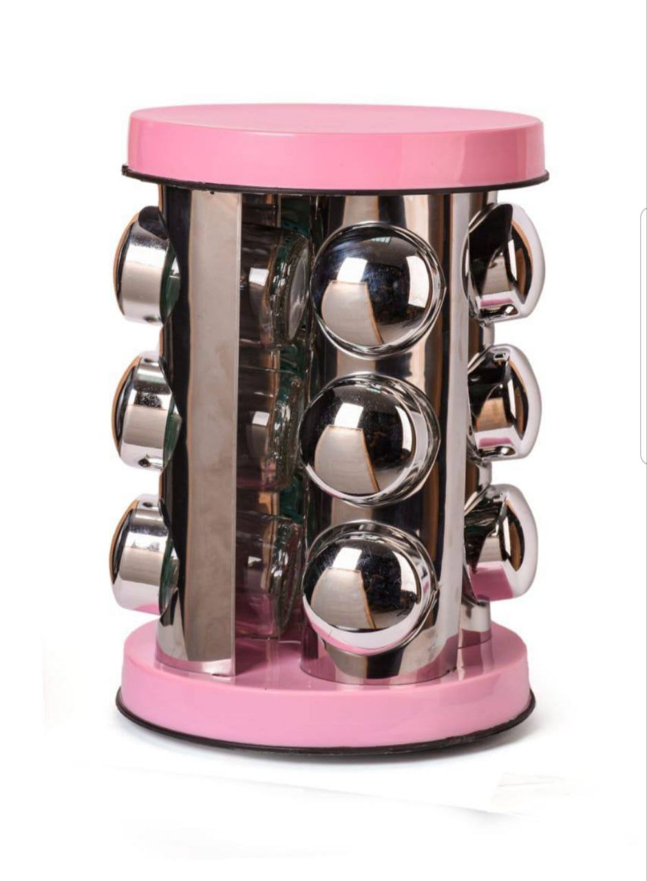 Revolving Spice Set - Glass x Stainless Steel in Different Colors | Practical Chic in Your Kitchen!