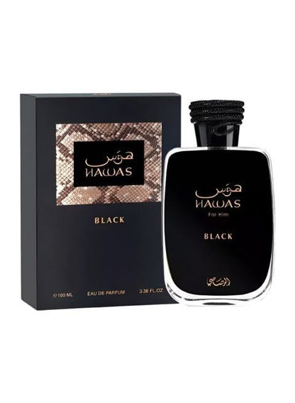 Hawass Black Perfume - by Rasasi - Eau de Parfum - for Men - 100 ml 