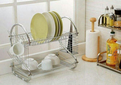 2-Tier Stainless Steel Kitchen Cabinet - Practical Design and High Quality Rust-Resistant 
