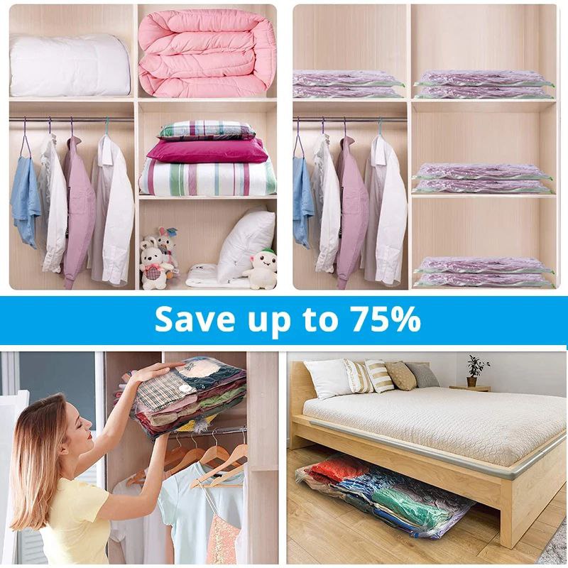 Original Vacuum Storage Bag Assorted Sizes - Save Space &amp; Store Smart!