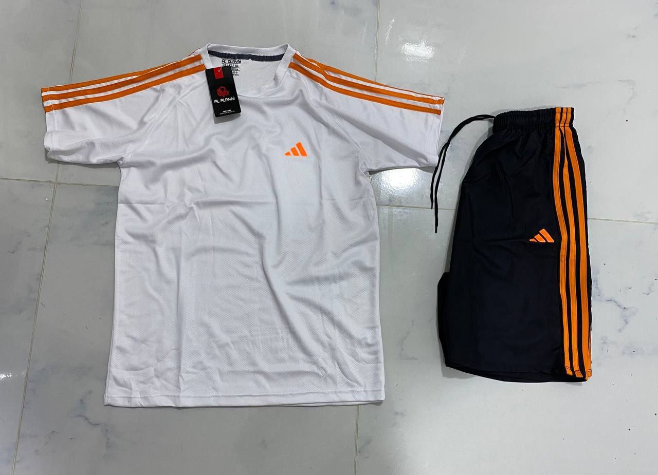 Adidas tracksuit with Rosetta T-shirt and soft shorts - excellent quality - sizes L - 3XL