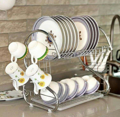 2-Tier Stainless Steel Kitchen Cabinet - Practical Design and High Quality Rust-Resistant 