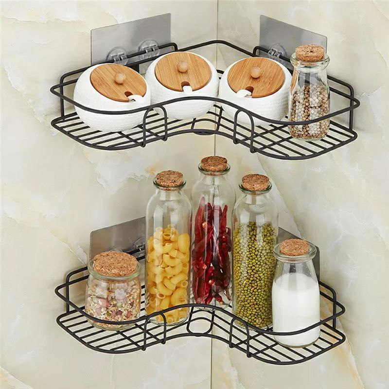 Imported Metal Corner Shelf - Smart Organization for Kitchen and Bathroom 