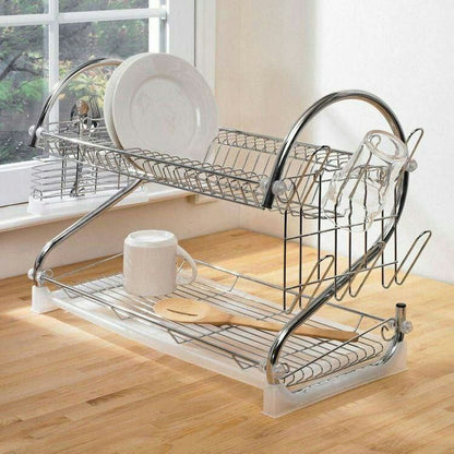 2-Tier Stainless Steel Kitchen Cabinet - Practical Design and High Quality Rust-Resistant 