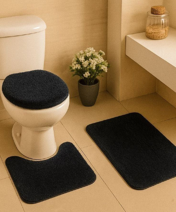 Imported 3-piece bathroom set - soft, non-slip shag | Luxury and comfort in every detail!
