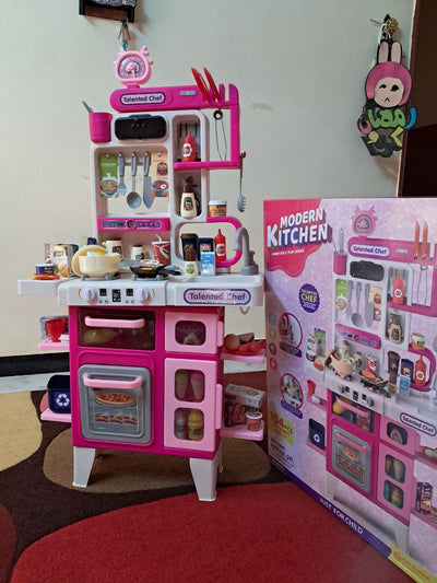 Giant Kids Kitchen - Height 101 cm - Pink and Green 