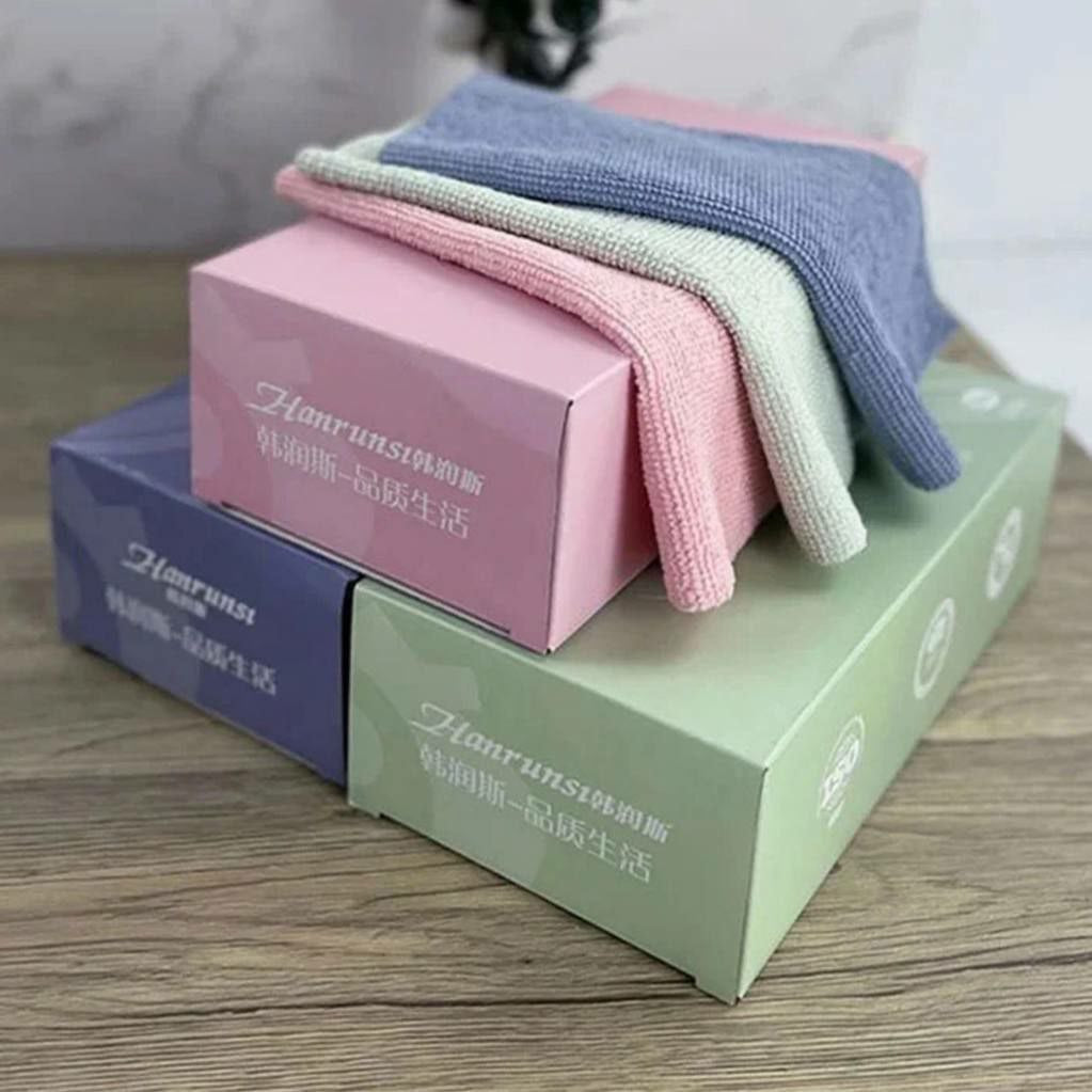 Kitchen Towel Tissue Box - 20 Washable and Reusable Towels 